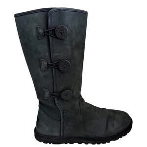 UGG Australia Anna Rosa 3 Button Suede Boots Slate 6